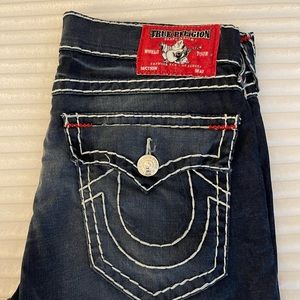 RICKY WHITE STITCH SUPER True Religion men’s jeans